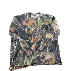 Russel Outdoors Long Sleeve - Camo - Mens Size L - Vintage